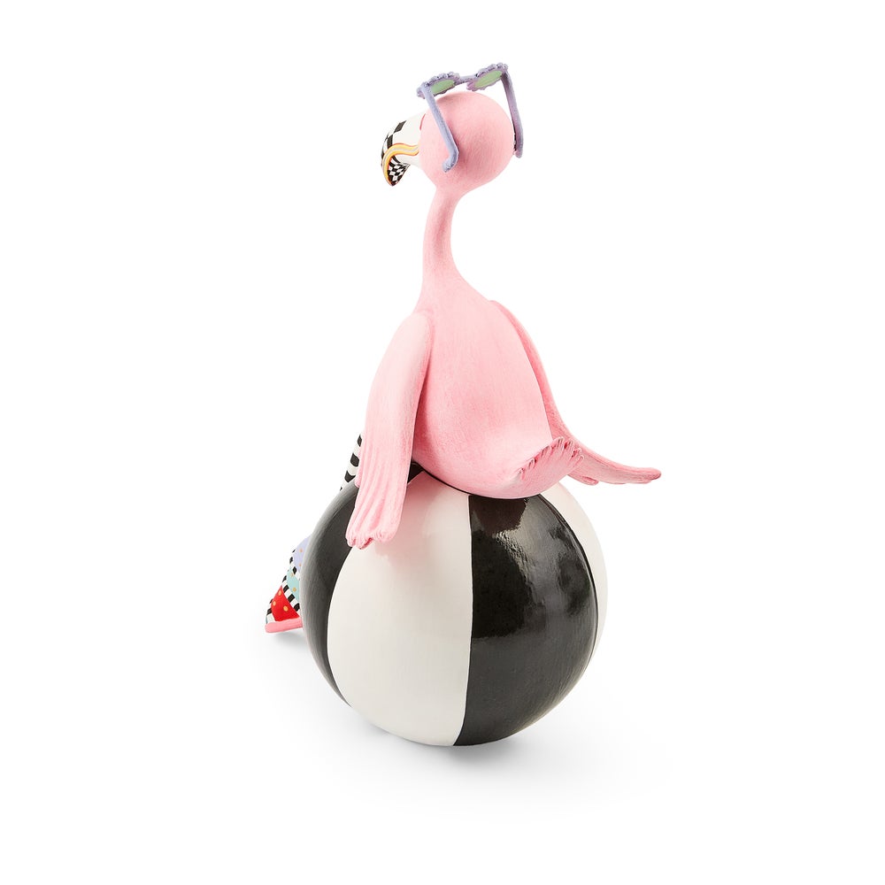 MACKENZIE-CHILDS Mackenzie-chilllds Patience Brewster Sheila Flamingo on Ball - Image 3