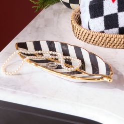 Alternative view of Courtly Stripe Feather Dish