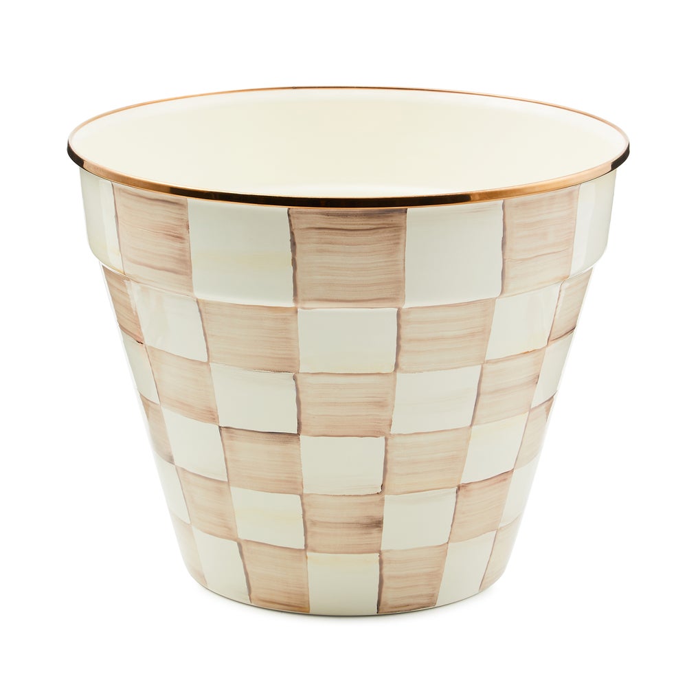MACKENZIE-CHILDS Mackenzie-chilllds Enamel Check Extra Large Garden Pot - Image 6