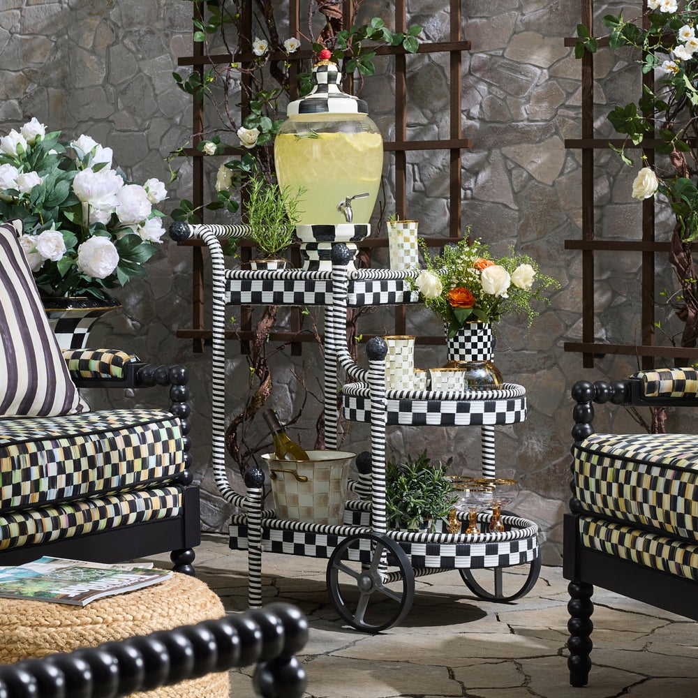 MACKENZIE-CHILDS Mackenzie-chilllds Gambit Check Outdoor Furniture Collection - Image 10