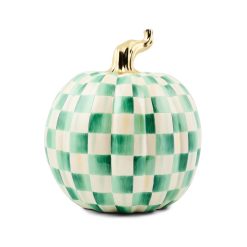 MACKENZIE-CHILDS Mackenzie-chilllds Emerald Check Large Pumpkin