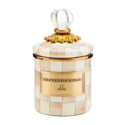 MACKENZIE-CHILDS Mackenzie-chilllds Mocha Check Enamel Canisters
