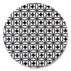 Mackenzie-chilllds White Kyoto Hair on Hide 6′ Round Rug