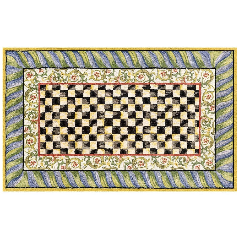 Courtly Check Purple & Green Washable Rug - Image 7