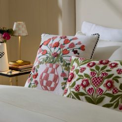 Alternative view of MACKENZIE-CHILDS Mackenzie-chilllds Pink Check Hearts Bouquet Throw Pillow