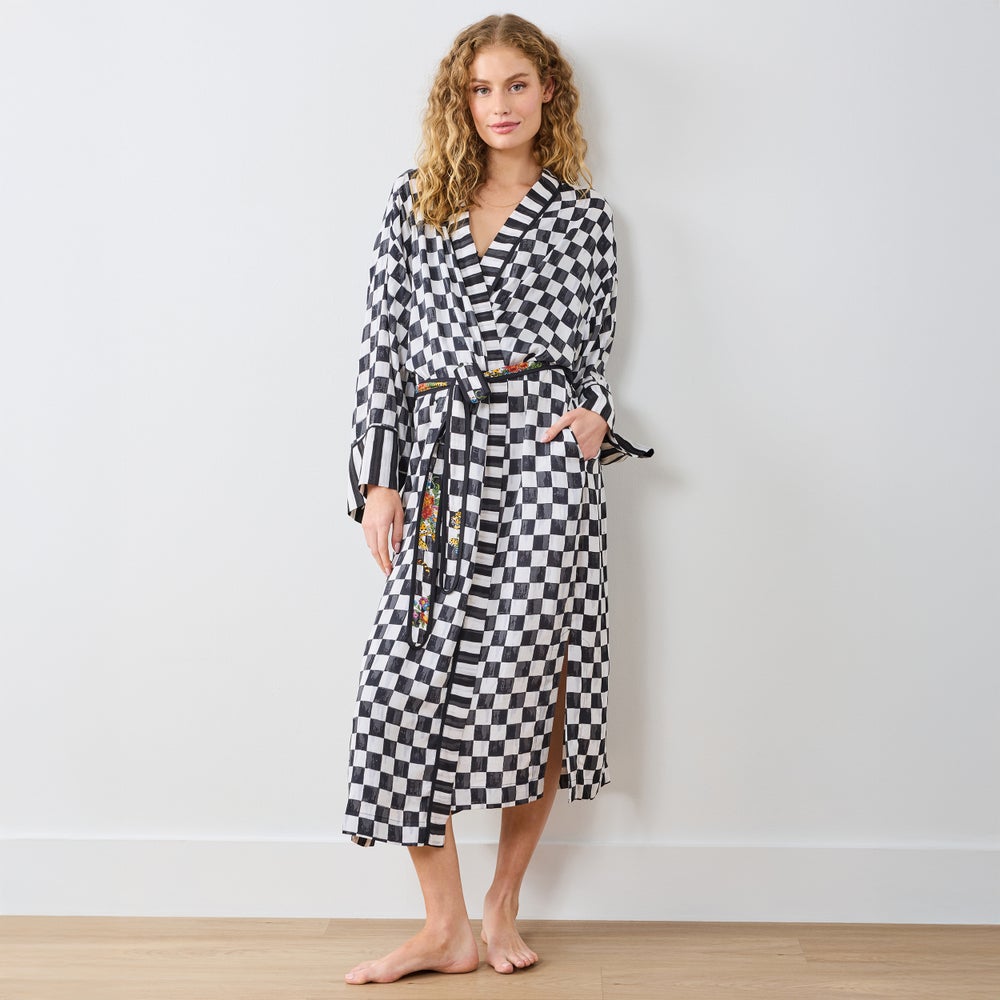 Courtly Flower Market Satin Robe - Image 2