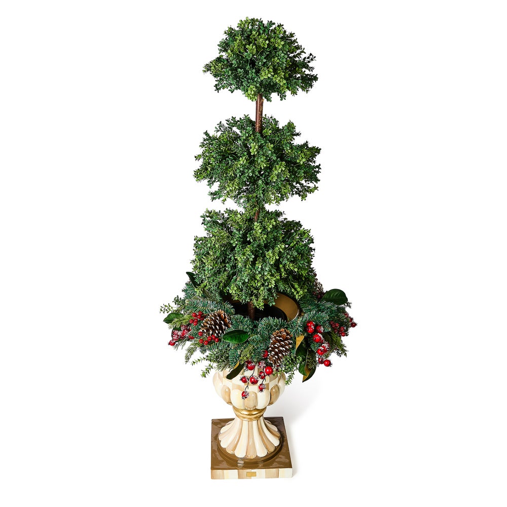 Boxwood Triple Ball Topiary Urn Filler - Image 2