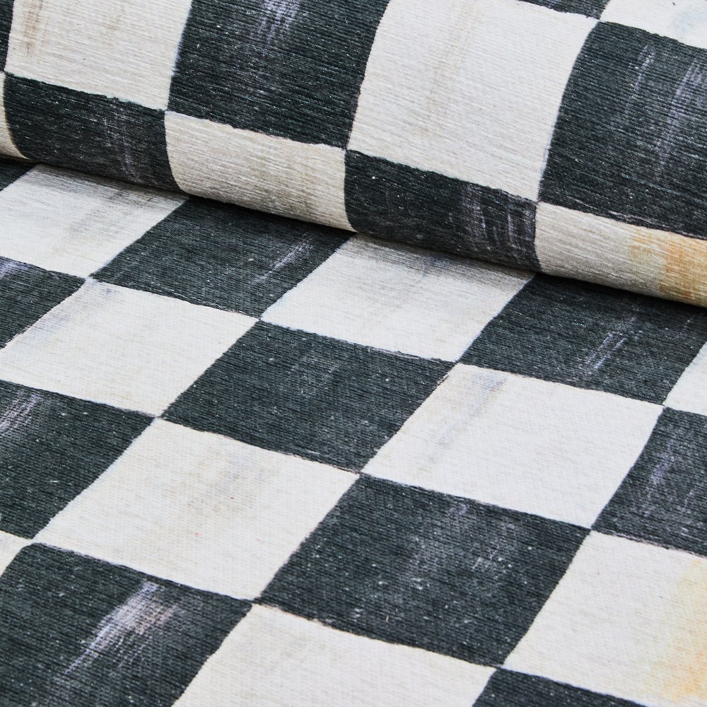 Courtly Checkered Washable Rug - Image 10