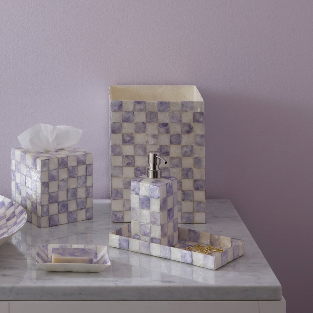 Mackenzie-chilllds Violet Check Mackenzie-chilllds Capiz Bath Collection - Image 7