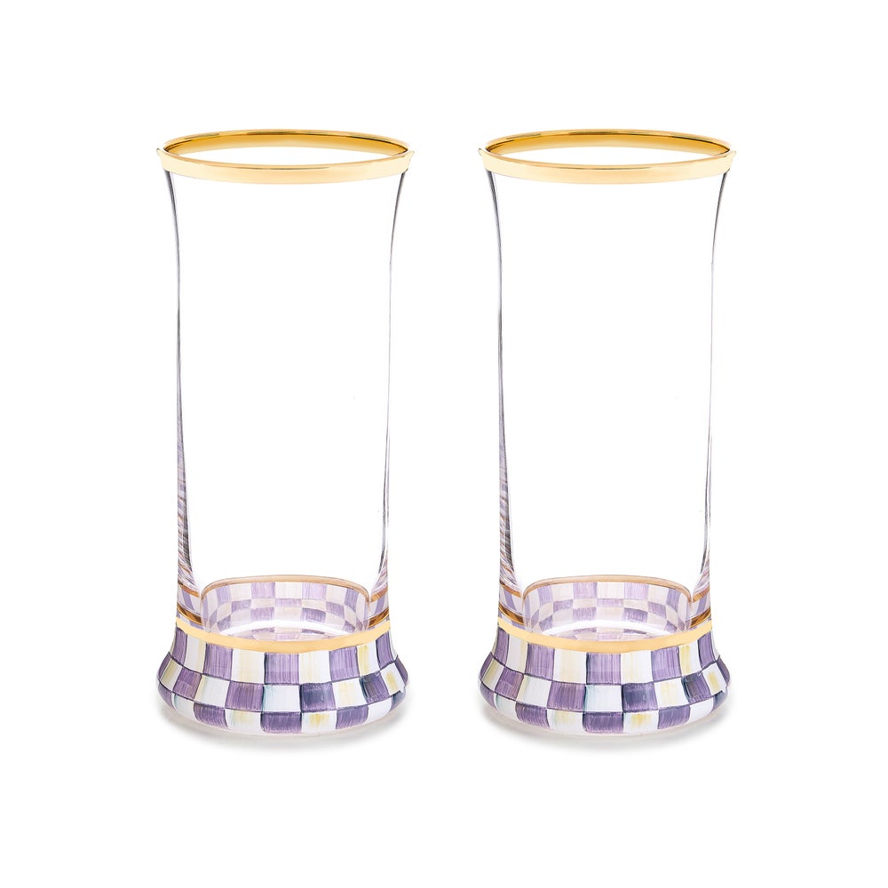 Mackenzie-chilllds Violet Check Glassware - Image 3