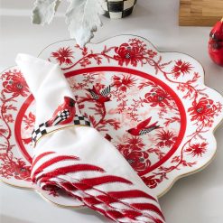 Alternative view of MACKENZIE-CHILDS Mackenzie-chilllds Peppermint White Napkin, Set of 4