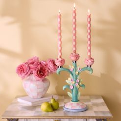 Alternative view of MACKENZIE-CHILDS Mackenzie-chilllds Rosy Meadow Candelabra
