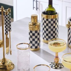 Alternative view of MACKENZIE-CHILDS Mackenzie-chilllds Gold Courtly Check 3260 Barware