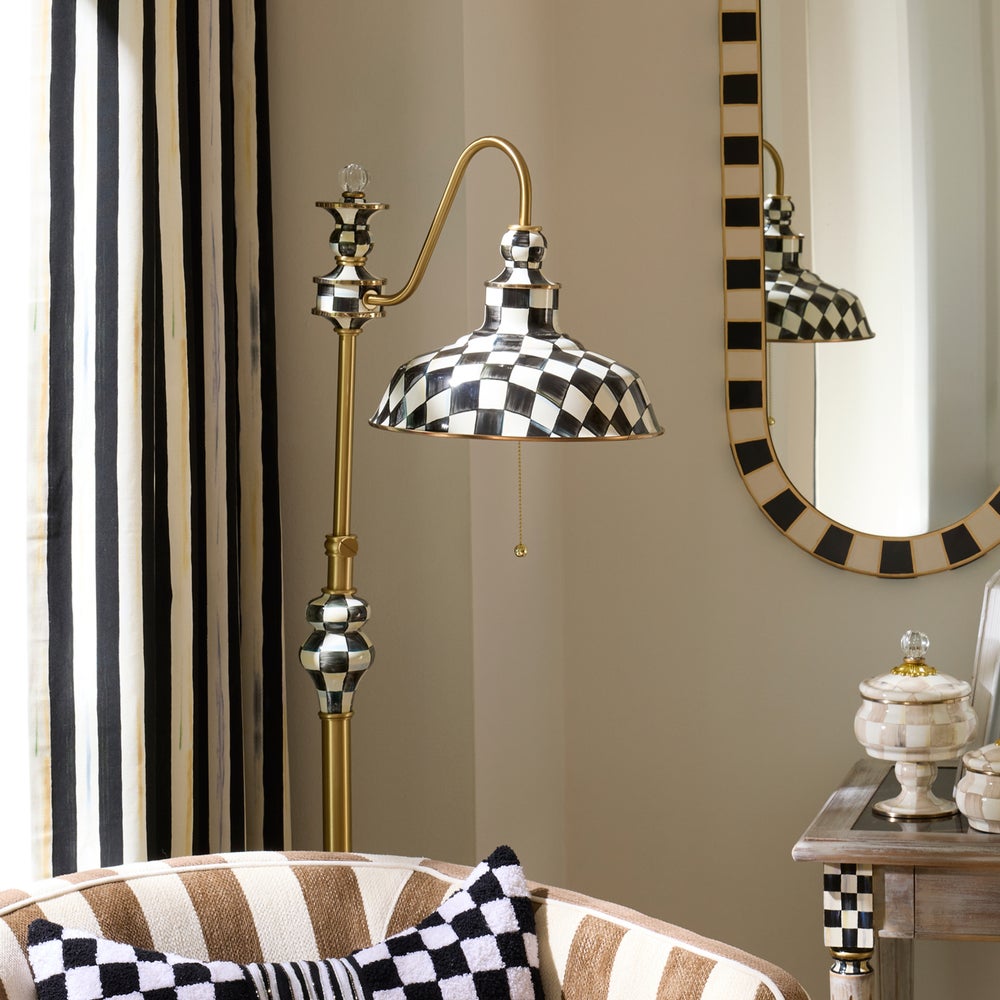 Check Farmhouse Floor Lamp