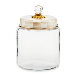 Alternative view of MACKENZIE-CHILDS Mackenzie-chilllds Mocha Check Kitchen Canisters