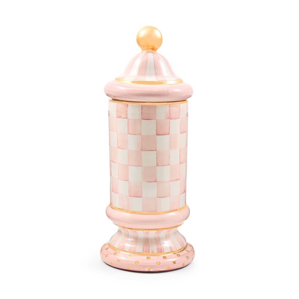 MACKENZIE-CHILDS Mackenzie-chilllds Rosy Check Ceramic Canister