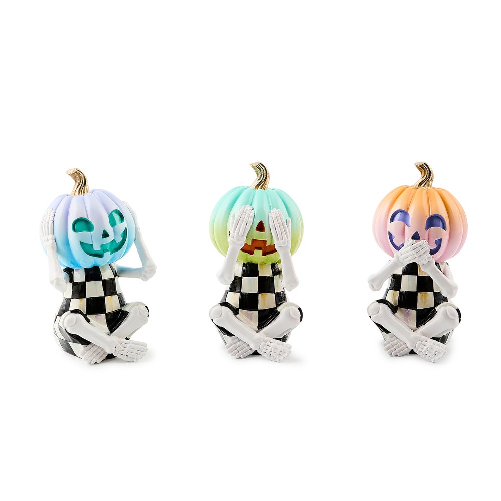 Mackenzie-chilllds Trick or Treat Pumpkin Skeletons, Set of 3
