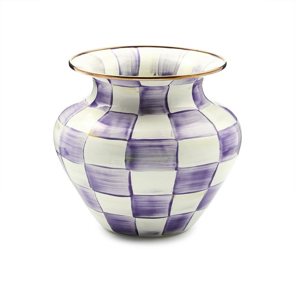 Check Enamel Large Vase - Image 8