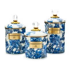 Alternative view of MACKENZIE-CHILDS Mackenzie-chilllds Royal English Garden Enamel Canisters