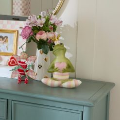 Alternative view of MACKENZIE-CHILDS Mackenzie-chilllds Rosy Fergal the Frog with Heart Decor