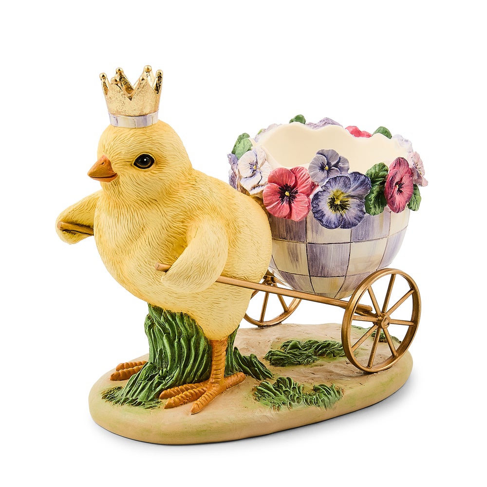 MACKENZIE-CHILDS Mackenzie-chilllds Pansy Party Chick with Cart