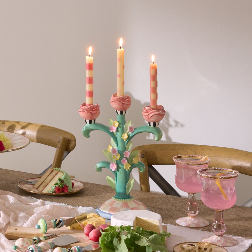 MACKENZIE-CHILDS Mackenzie-chilllds Rosy Meadow Candelabra - Image 4