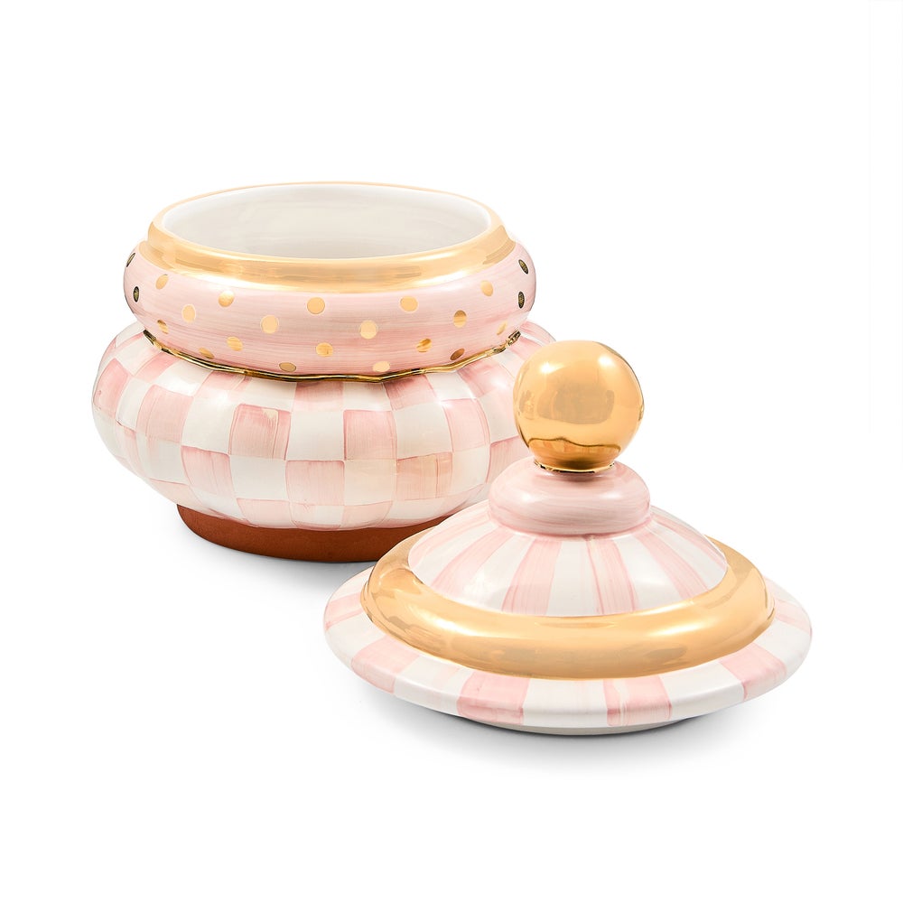 MACKENZIE-CHILDS Mackenzie-chilllds Rosy Check Ceramic Canister - Image 11