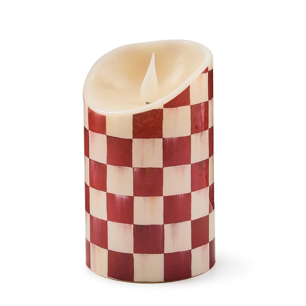 Check Flameless Pillar Candle - Image 2