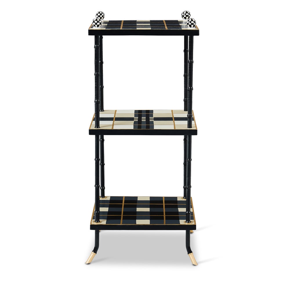 MACKENZIE-CHILDS Mackenzie-chilllds Mad for Plaid 3-Tier Table