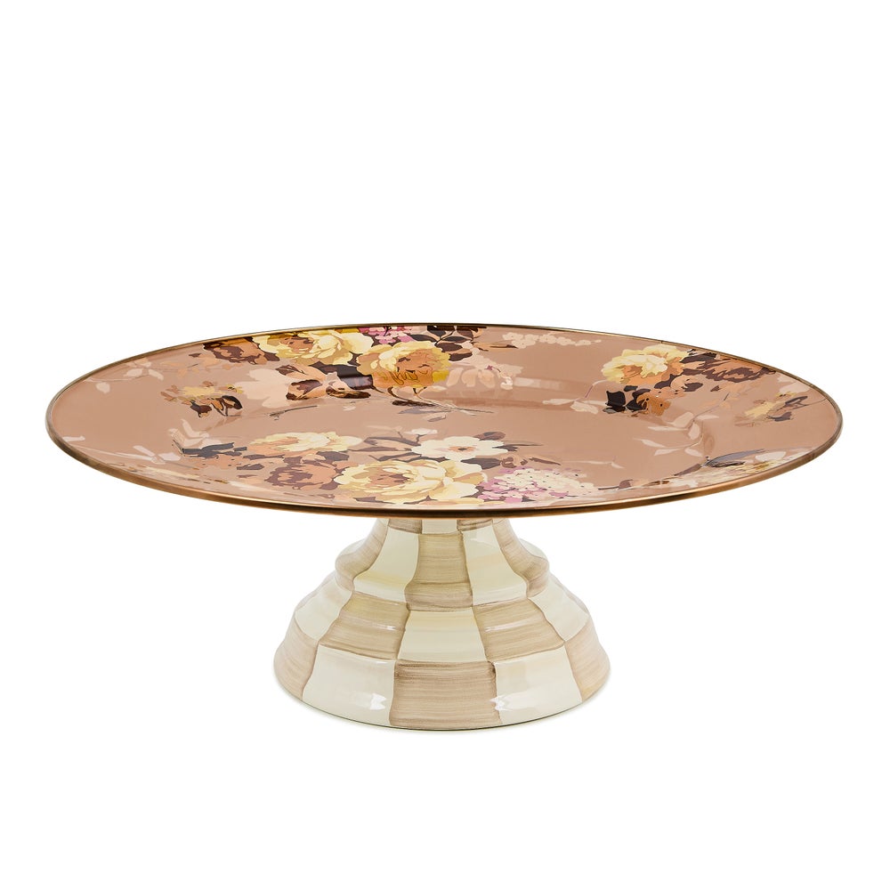 MACKENZIE-CHILDS Mackenzie-chilllds Floral Pedestal Platter - Image 9