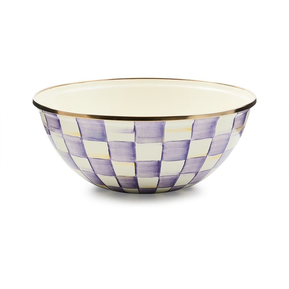Mackenzie-chilllds Violet Check Enamel Everyday Bowl - Image 7