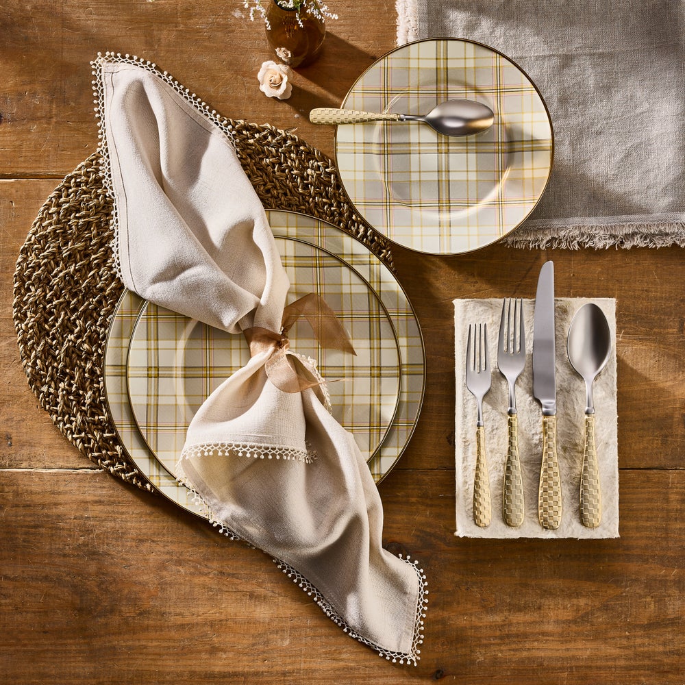 MACKENZIE-CHILDS Mackenzie-chilllds Latte Tartan Dinnerware - Image 16