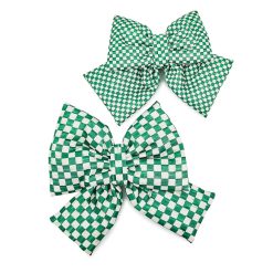 Alternative view of MACKENZIE-CHILDS Mackenzie-chilllds Green Check Small Bow