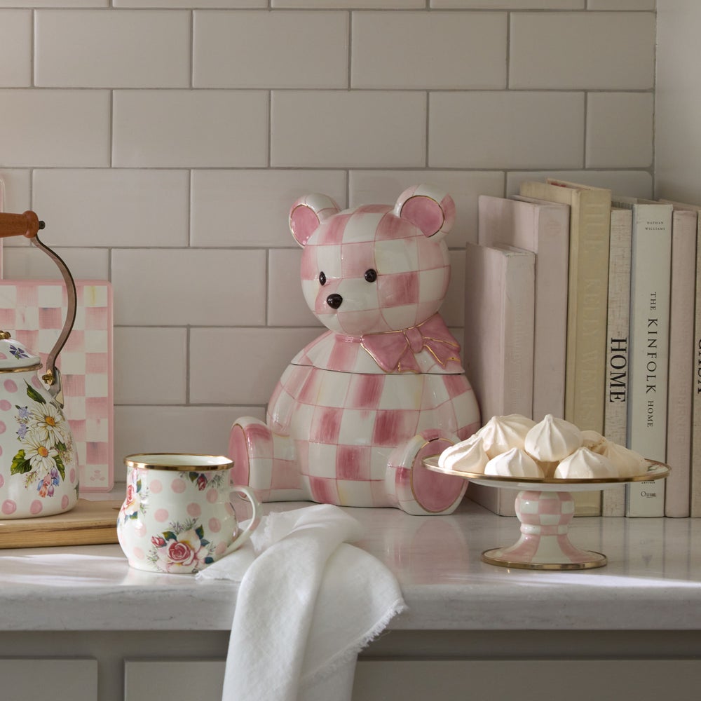 MACKENZIE-CHILDS Mackenzie-chilllds Rosy Bear Cookie Jar - Image 2