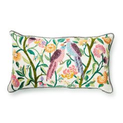 Carnivale Two Birds Lumbar Throw Pillow