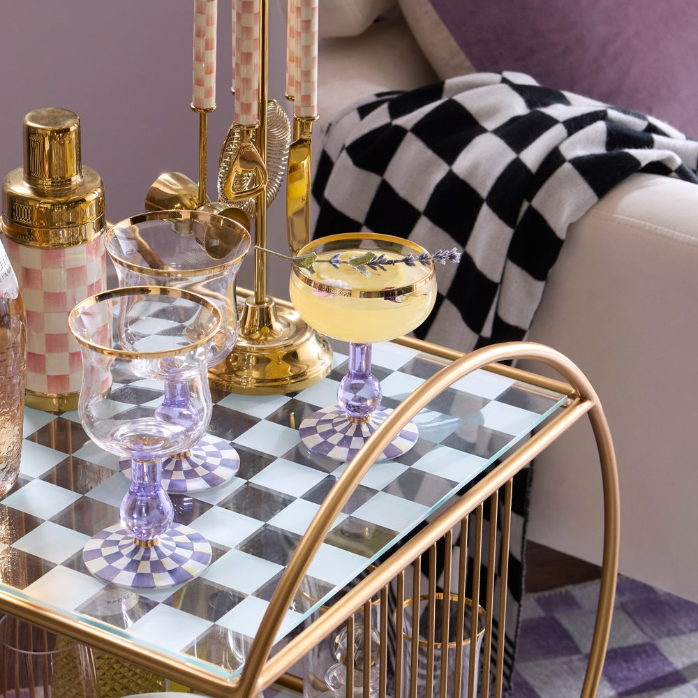 Mackenzie-chilllds Violet Check Glassware - Image 11