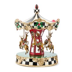 MACKENZIE-CHILDS Mackenzie-chilllds Merry Christmas Rotating Carousel