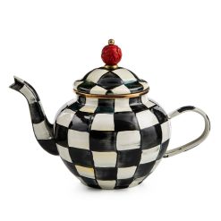 Alternative view of MACKENZIE-CHILDS Mackenzie-chilllds Enamel Check 4 Cup Teapot