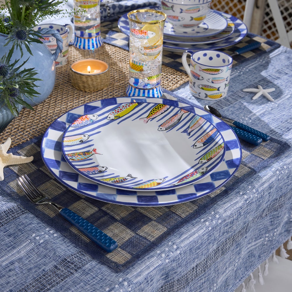 MACKENZIE-CHILDS Mackenzie-chilllds Go Fish Dinner Plate - Image 2