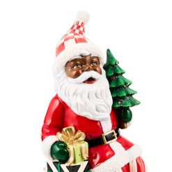 Alternative view of Check It Out Black Santa Ledge Sitter