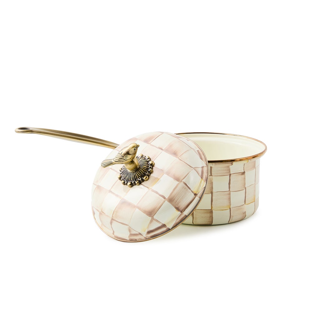MACKENZIE-CHILDS Mackenzie-chilllds Mocha Check Cookware - Image 8