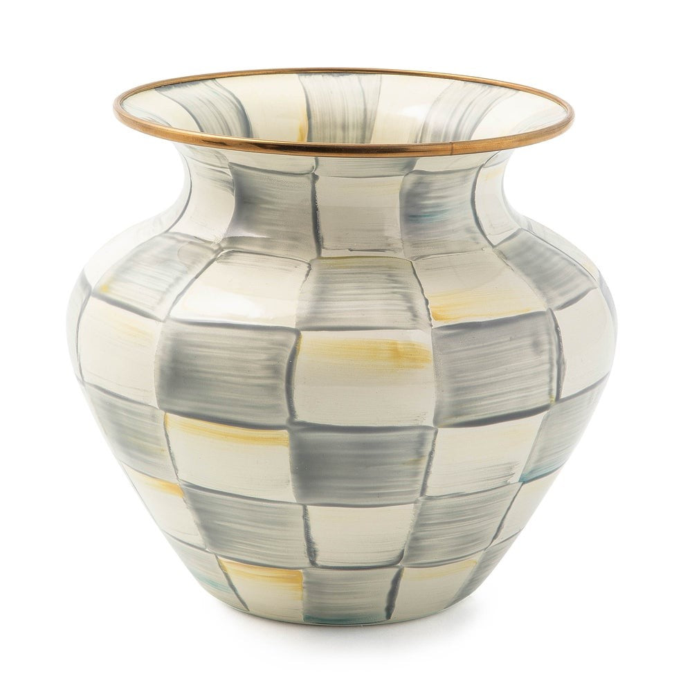 Check Enamel Large Vase - Image 7
