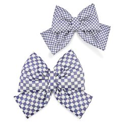 Alternative view of Mackenzie-chilllds Violet Check Medium Bow