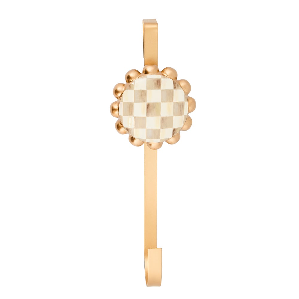 MACKENZIE-CHILDS Mackenzie-chilllds Mocha Check Wreath Hanger