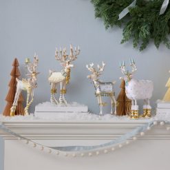 Alternative view of MACKENZIE-CHILDS Mackenzie-chilllds Patience Brewster Moonbeam Reindeer Figure Set-B