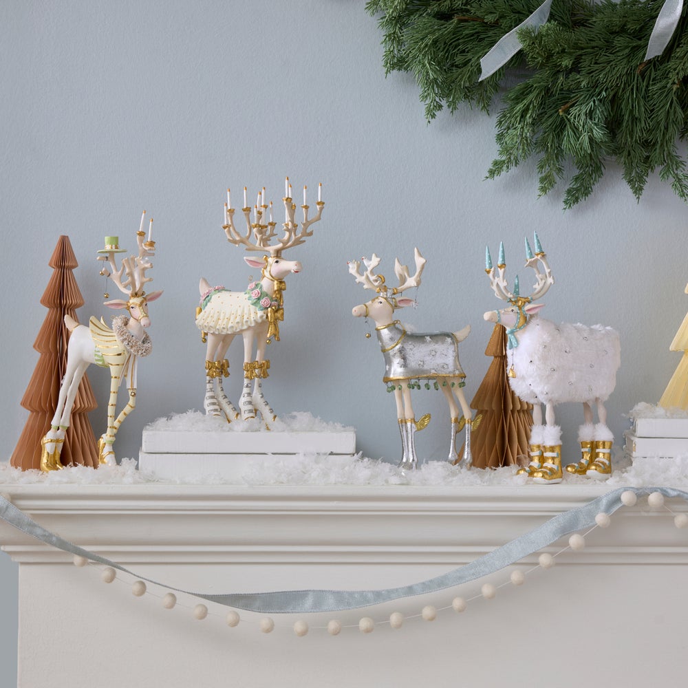 MACKENZIE-CHILDS Mackenzie-chilllds Patience Brewster Moonbeam Reindeer Figure Set-B - Image 2