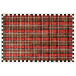 MACKENZIE-CHILDS Mackenzie-chilllds Royal Stewart Tartan Red 5?? x 7??6?? Washable Rug
