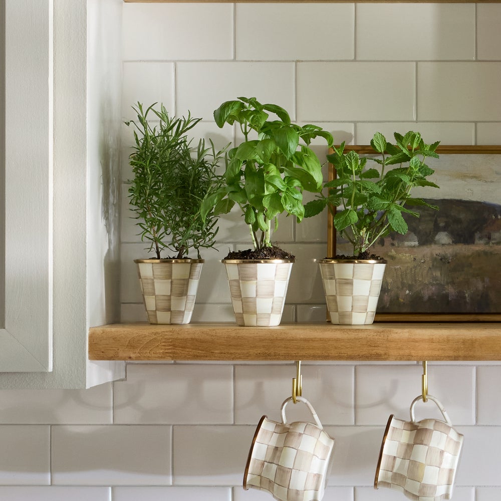 MACKENZIE-CHILDS Mackenzie-chilllds Herb Pots, Set of 3 - Image 3