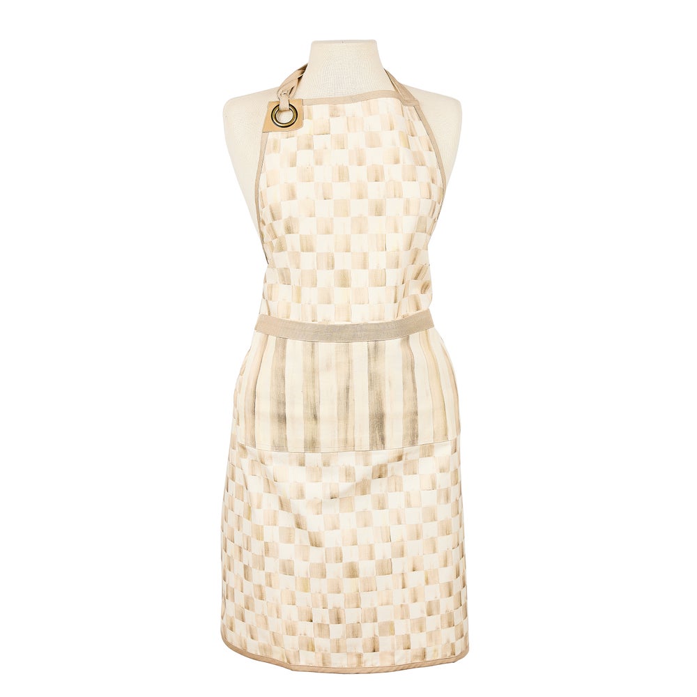 MACKENZIE-CHILDS Mackenzie-chilllds Mocha Check Apron - Image 2