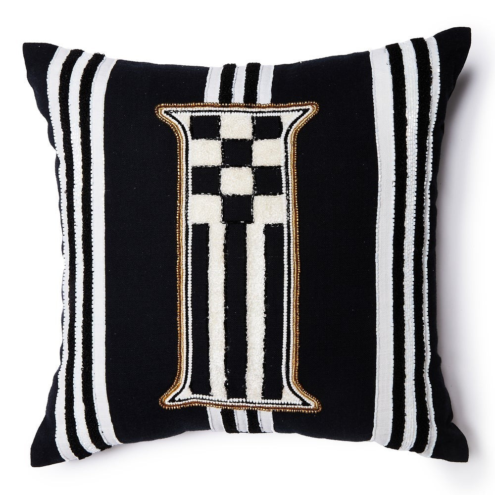 MACKENZIE-CHILDS Mackenzie-chilllds Monogram Throw Pillow - Image 2